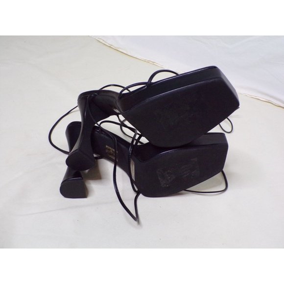 JEFFERY CAMPBELL Prima Donna Platform Strappy Sandal Shoes 11 Black NEW - Picture 12 of 12